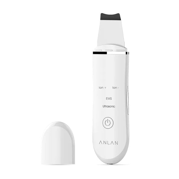 ANLAN Ultrasonic Skin Scrubber Blackhead Remover – Facial Pore Cleansing & Exfoliating Device – Ultrasonic Face Spatula Skin Care Tool – Rechargeable