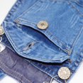 thumbnail image 4 of KIDSCOOL SPACE Jeans Ajustés pour Petits Garçons, Salopette en Denim à Poche à Rabat pour Tout-Petits, Bleu Clair, 3-4 Ans, 4 of 7