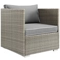 thumbnail image 1 of Modway Fauteuil de Patio Extérieur en Rotin avec Coussin Gris, 1 of 5