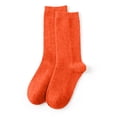 thumbnail image 2 of Women's Casual Home Solid Color Mid-Calf Socks, Warm Wool, Polyester, One Size Fits Shoe Sizes 35-42, 2 of 4