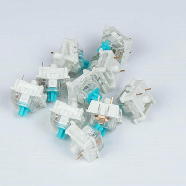 ziyahi Interrupteurs de Clavier Mécanique Interrupteurs d'Axe Remplacement d'Arbre Interrupteurs de Rechange Interrupteurs Bleus Clavier Pièces Bleues Interrupteurs Verts