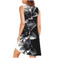 thumbnail image 4 of Ovzne Robes pour Femmes 2025 Robe Imprimée avec Poches Chemises de Nuit Sans Manches Vêtements de Nuit Plissés devant Chemise de Nuit Col Rond Robe Imprimée Liquidation, 4 of 5