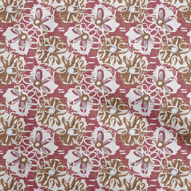 oneOone Viscose Chiffon Pink Fabric Abstract Craft Projects Decor Fabric Printed By The Yard 42 Inch Wide
