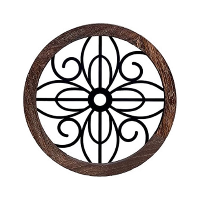 Pendentif Rond Anti-Rouille Design Art Métal Décoration Maison Ornement Extérieur Fond Mur Maison Restaurant Type1