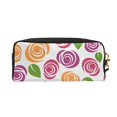 thumbnail image 3 of Cuir Portable Voyage Small Makeup Bag, Rangement Multifonctionnel Bag, Abstrait Roses Motif Floral Crayon Cas, 3 of 4