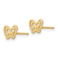 thumbnail image 2 of 14K Yellow Gold Madi K Children's Butterfly Post Earrings, 2 of 2