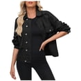 thumbnail image 1 of Timegard Jean Jacket for Women Long Sleeve Button down Vintage Fall Fashion Cargo Denim Jacket with Pockets, 1 of 9