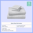 thumbnail image 4 of Mainstays Kids 220TC Cotton Chambray Gray Queen, 4 Piece Sheet Set, 4 of 8