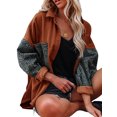 thumbnail image 2 of Chemise Boutonnée pour Femmes Veste en Denim Manches Longues Décontractée Automne avec Poches, 2 of 5