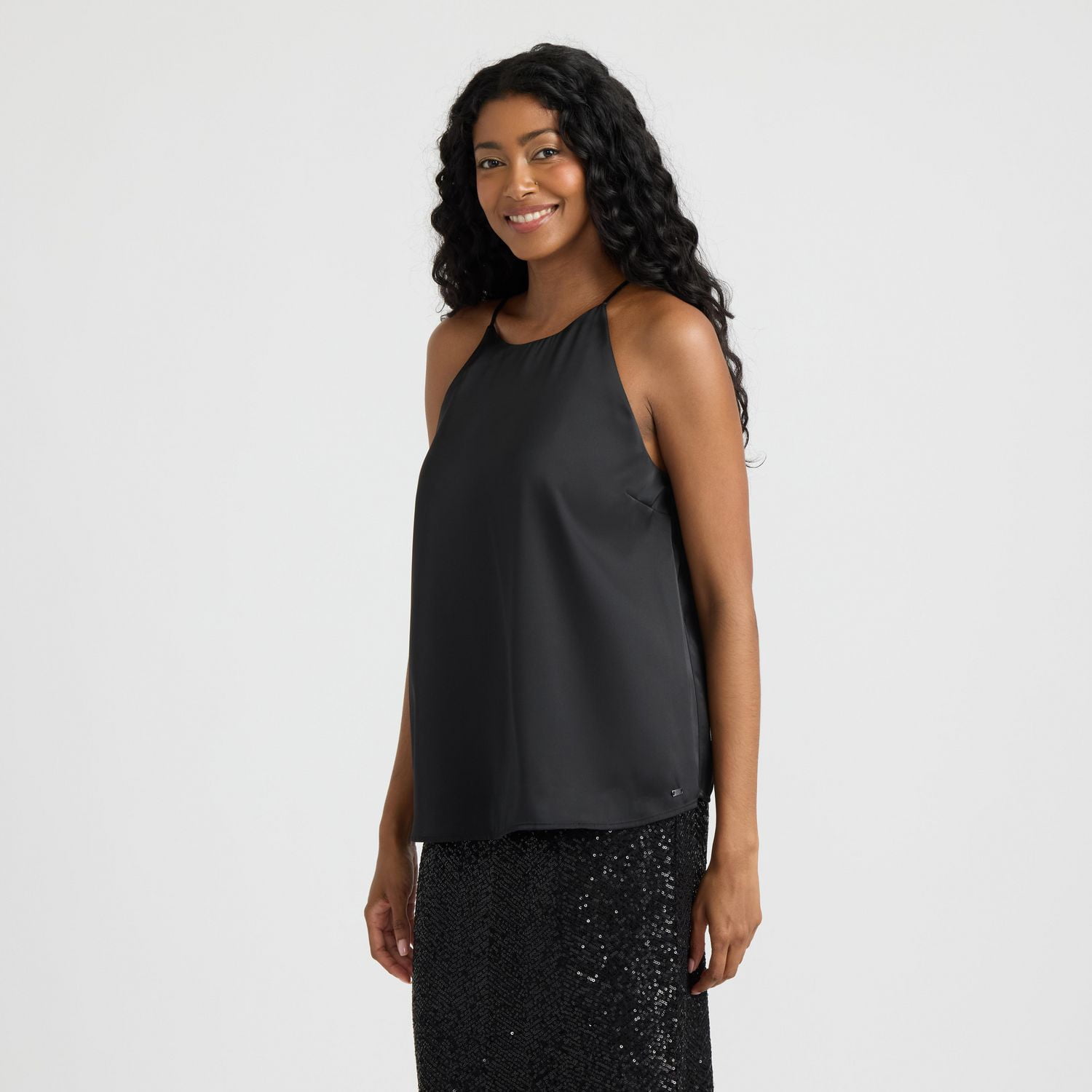 Mexx Women’s Matte Satin Halter Top