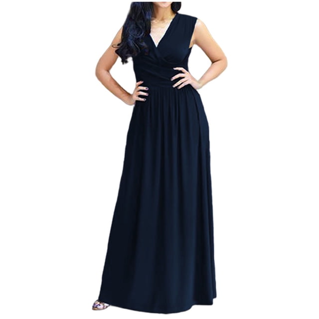 UPPADA Plus Size Wedding Guest Dress for Womens Short Sleeve Wedding Ball Prom Formal Dress Floor-Length Dress Cocktail Wedding Formal Wrap Dress Deal