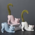 thumbnail image 3 of Ceramic Cat Planter Vase Animal Tail Cactus Flowerpot For Home Garden Patio, 3 of 3
