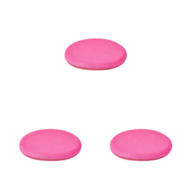 QualitChoice Coussin de Siège Portable Remplacement Rond Relaxant Respirant Doux Maison Bureau Fauteuil Canapé Tapis Accessoires Rose Rouge 3 Pcs