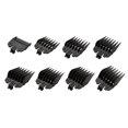 thumbnail image 1 of 8 Sizes Professional Cutting Guide Comb Set Black Limit Comb Set for Electric Hair Trimmer Shaver Hairdressing Tool Replacement for Wahl Electric Hair Clipper, 1 of 8