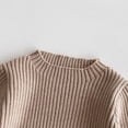thumbnail image 4 of RKSTN Chandail Garçon Unisexe Couleur Unie Col Rond Manches Longues Chandail Décontracté Mode Tricot Simple Chandail Chaud Haut Style Automne Hiver, 4 of 6