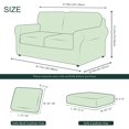 thumbnail image 4 of Check spandex jacquard slipcover, cover for 2-seater sofa (medium, chocolate), 4 of 6
