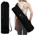 thumbnail image 3 of Waterproof Nylon Yoga Mat Backpack with Adjustable Shoulder Straps - Versatile Sports Bag Featuring Wet Pocket, Front Drawstring & Side Zippered Pouch for Fitness Gear, Travel Essentials -, 3 of 6