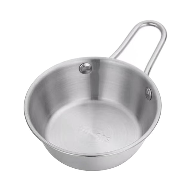 Dvkptbk A Plates Cooking Snack Seasoning Bowl with Handle, Golden Rice Bowl, Hot and Cold Wine Bowl, Stainless Steel Rice Wine Bowl Kitchen Gadgets