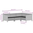 thumbnail image 4 of vidaXL 6 Piece Garden Lounge Set with Cushions Grey Poly Rattan, 4 of 5
