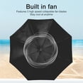 thumbnail image 4 of 62 Inch 2600mAh USB Rechargeable Fan Umbrella, Windproof UV Protection Double Canopy Golf Umbrella with Portable Cooling Fan for Outdoor Activities, 4 of 7