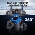 thumbnail image 3 of Ulanzi T100 Tripod Ball Head – 360° Panoramic Rotation Quick Release Aluminum Ball Head for DSLR, Mirrorless Cameras & Video Tripods (6kg Load Capacity), 3 of 14