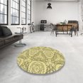 thumbnail image 4 of Ahgly Company Machine Washable Indoor Rectangle Transitional Sun Yellow Area Rugs, 3' x 5', 4 of 7