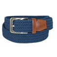 thumbnail image 1 of CTM®  Elastic Braided Stretch Belt with Silver Buckle and Tan Tabs (Men's), 1 of 2