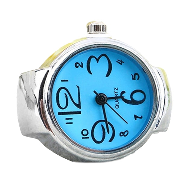 HEVIRGO Finger Ring Watch Multifunctional Decorative Alloy Time Display Jewelry Accessories for Women