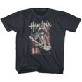 thumbnail image 1 of Jimi Hendrix Drapeau Bleu Marine Chiné T-Shirt Jeunesse, 1 of 2
