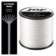 thumbnail image 1 of 1000M 500M 300M 100M 8 Strands PE Braided Wire Fishing Line 20LB-100LB Incredibly Strong Multifilament PE Line White Mainline, 1 of 6