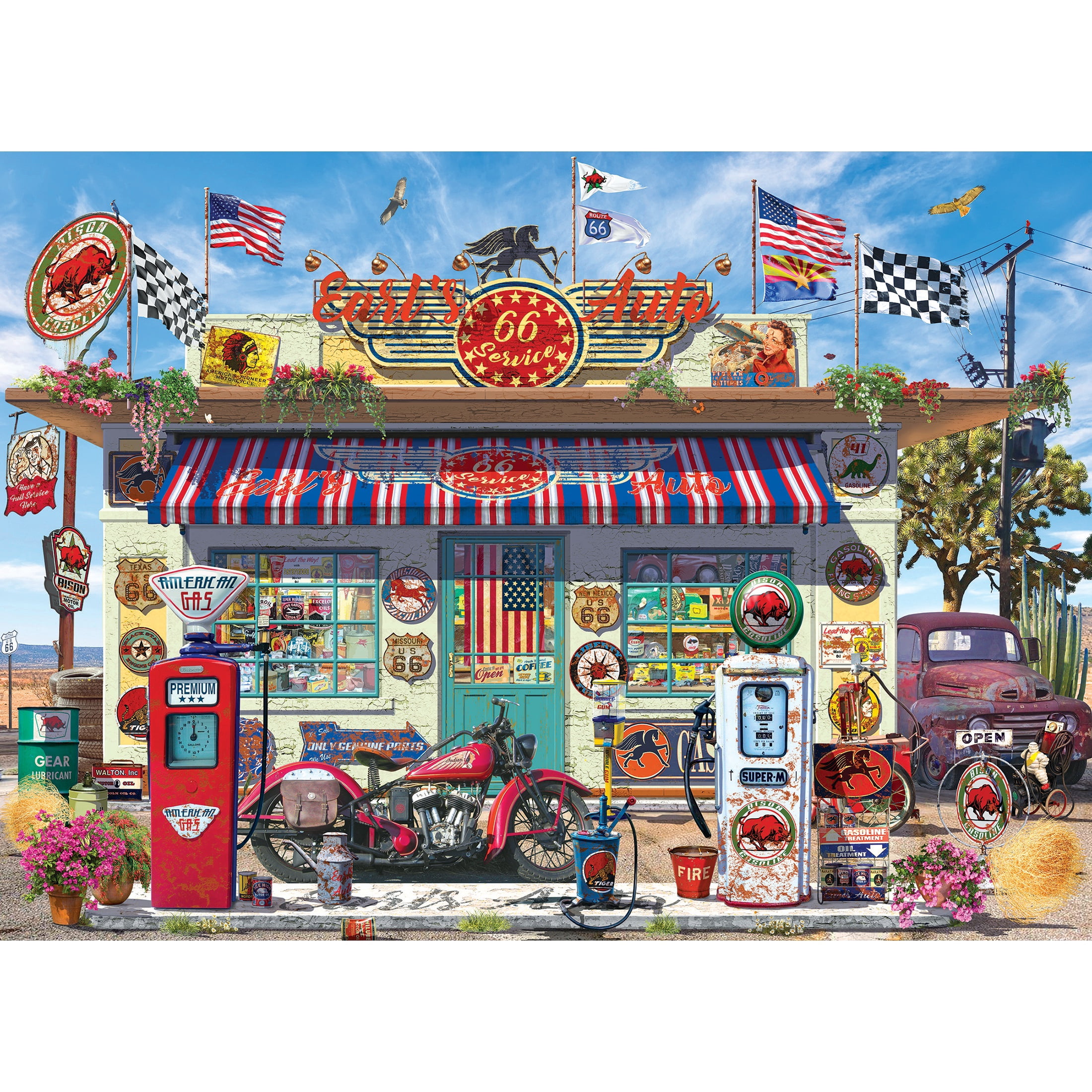 RoseArt - Kodak Premium 1000-Piece - Earl's Auto - Adult Interlocking Puzzle
