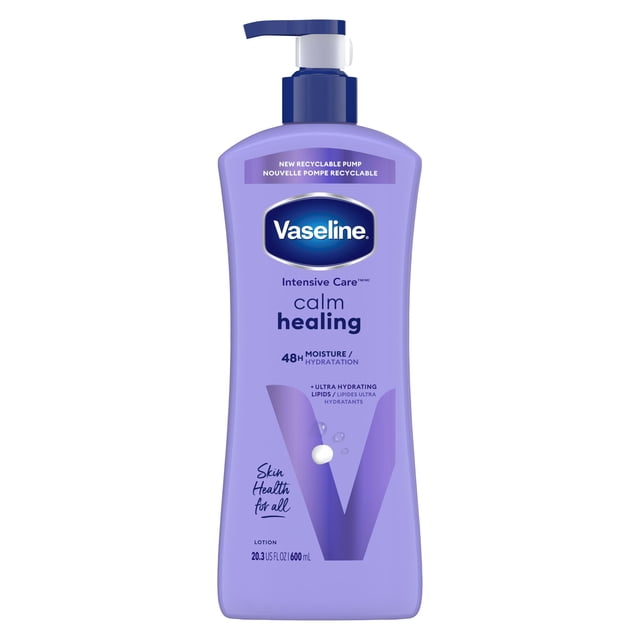 Vaseline Intensive Care Lotion Calm Healing 48 H d'Hydratation, 600 ml