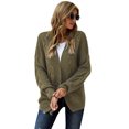 thumbnail image 4 of Cardigans en Tricot Épais à Manches Longues pour Femmes, Ouverts à l'Avant, Coupe Ample, Manteaux, 4 of 5