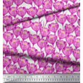 thumbnail image 3 of Soimoi Polyester Crepe Fabric Tulip Flower Fabric Prints by Yard 42 Inch Wide, 3 of 3