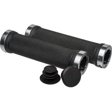 Poignées Bell Sports PUMP™ 400 en alliage d'aluminium argenté avec verrouillage