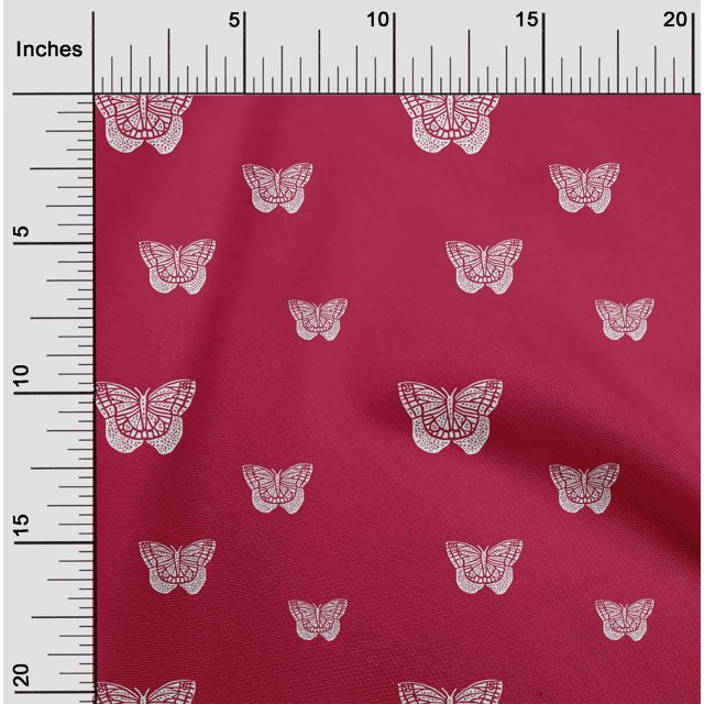 oneOone Viscose Chiffon Fabric Block Print Sewing Fabric BTY 42 Inch Wide