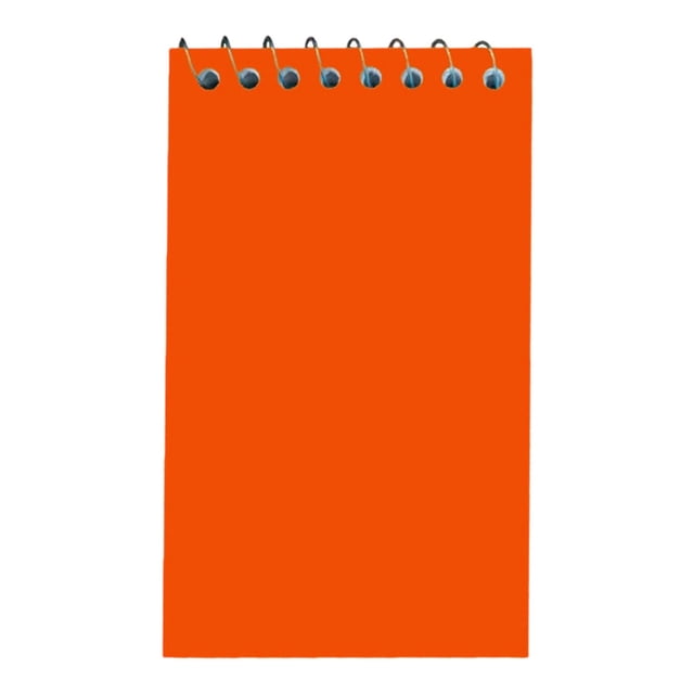 3x5 Inch Top Bound Spiral Memo Pads, Pocket Mini Notebooks, Portable Wire Binding Note Book,50 Sheet Per Pad Small Jotter for On The Go Quick Note Task Draft & Temporary Information Recording,Orange