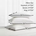 thumbnail image 4 of Highland Feather 725 Fill Power Canadian Hutterite White Goose Down Pillow - Medium Support, Standard Size, 500TC Pure Cotton Casing (2 Count), 4 of 8