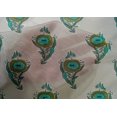 thumbnail image 4 of oneOone Cotton Silk Fabric Leaves & Floral Block Printed Craft Fabric BTY 42 Inch Wide, 4 of 4