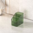 thumbnail image 3 of Desktop Plastic Makeup Organizer Divided Storage Makeup Container for Cotton Pads Sponge Beauty Cotton Swab  Amber Gold Three Grids, 3 of 7