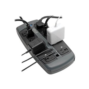 Tripp Lite Protecteur de surpression 120V 10 Sortie RJ11 8' Cord 2395 Joule - Protecteur de surpression - 15 A - AC 120 V - connecteurs de sortie: 10 - noir, argent métallique