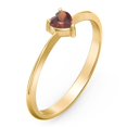 thumbnail image 3 of Heart Birthstone Ring - Garnet (January), 3 of 6