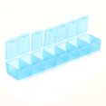 thumbnail image 3 of Travel Repacking Box, Jewelry Storage Box Divide Storage Container 7 Grid Plastic Box  For Store Earrings Necklaces Beads, Finger Rings Blue,Purple,White,Pink, 3 of 8
