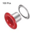 thumbnail image 3 of Unique Bargains 100PCS Grommets Eyelets 1/5 Inch (5mm) ID Hole Metal Self Backing Eyelet with Washers for Leather Red, 3 of 7