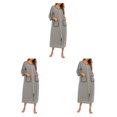 thumbnail image 2 of yingyy 1/2/3 Polyester Robe de Nuit pour Femmes Décontractée de Remplacement Col Rond Manches Longues Double Poche Respirante Peignoir de Maison Vêtement de Nuit Gris G 3 Pcs, 2 of 6