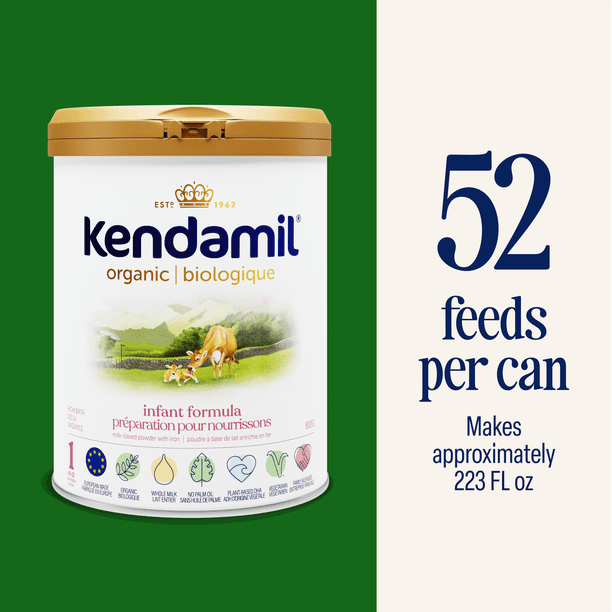 Kendamil Organic Whole Milk Baby Formula Powder, European with