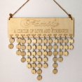 thumbnail image 1 of Creative Wood Birthday Reminder Board Birch Ply Plaque Sign DIY Calendar Gifts, 1 of 1