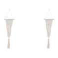 thumbnail image 3 of Thinsony Lightweight And Portable Macrame Planter Wall Hanging Basket Versatile Solution white 22-3 2Set, 3 of 6