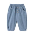 thumbnail image 1 of MIASHUI Boys Girls Sweatpants Spring Summer Children's Wide Leg Thin Pants,Light Blue,4-5 Years, 1 of 8