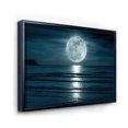 thumbnail image 2 of Designart Super lune sur la mer I ART MURAL À CADRE FLOTTÉ, 2 of 4